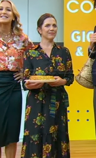 Gioconda Scott’s black floral dress on Good Morning America