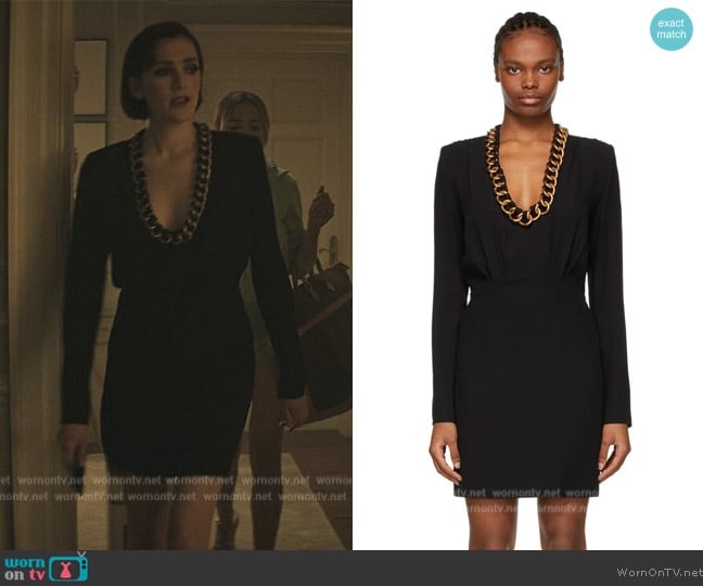 Kate’s black chain embellished dress on You