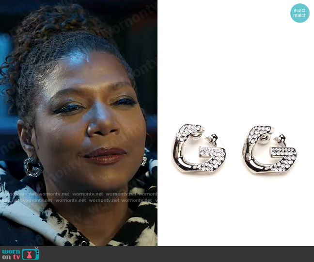 Givenchy Crystal Embellished Earrings worn by Robyn McCall (Queen Latifah) on The Equalizer