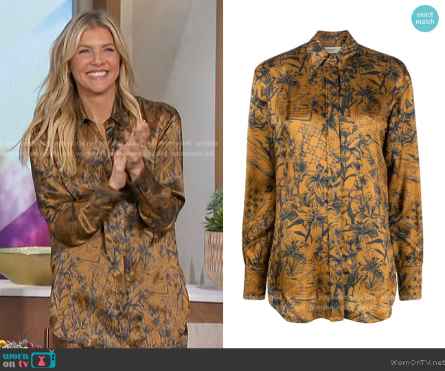 Golden Goose Graphic-print long-sleeve shirt worn by Amanda Kloots on The Talk