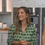 Laura Vitale’s green geometric print dress on Today