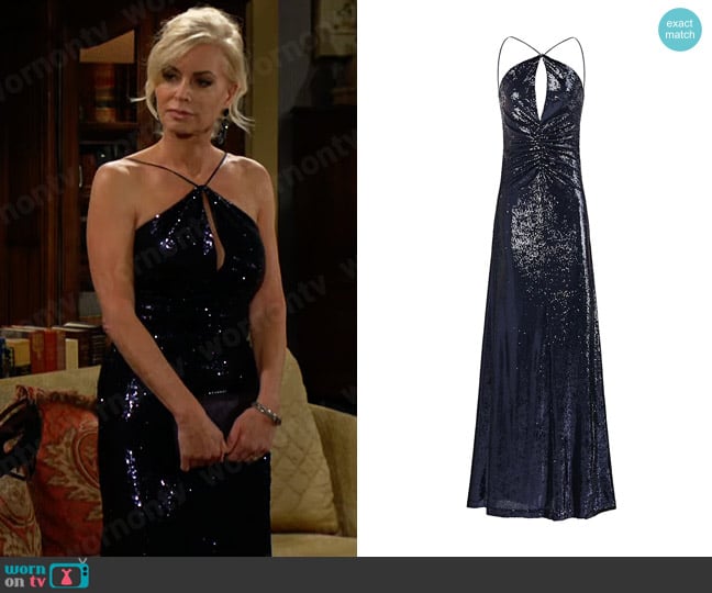 Halston Maya Gown worn by Ashley Abbott (Eileen Davidson) on The Young and the Restless