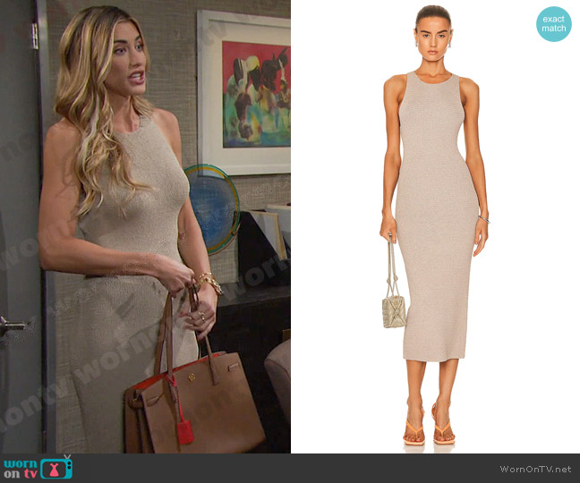 Helmut Lang Ribbon Midi Dress worn by Sloan Peterson (Jessica Serfaty) on Days of our Lives