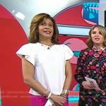 Hoda’s white top and pink wide-leg pants on Today