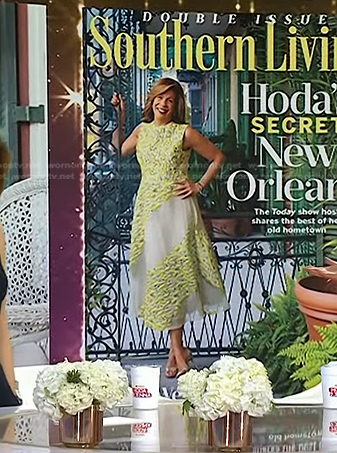 Hoda’s yellow floral dress on Today