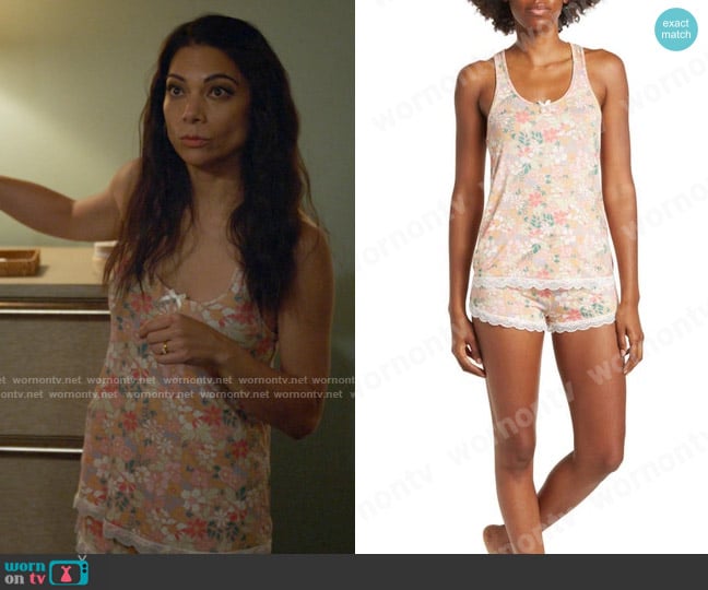 Honeydew Intimates Short Pajamas worn by Helen Tasker (Ginger Gonzaga) on True Lies