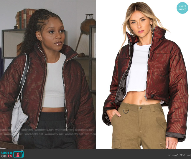 I Am Gia Road Warrior Jacket worn by Simone (Geffri Hightower) on All American Homecoming