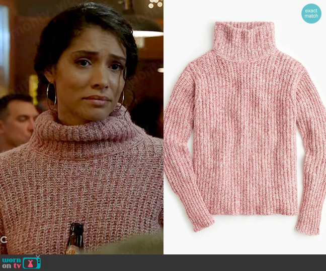 Point  Marled Boxy Turtleneck worn by Stella Kidd (Miranda Rae Mayo) on Chicago Fire