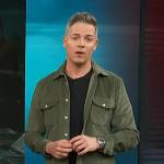 Jason Kennedy’s green corduroy shirt on Access Hollywood