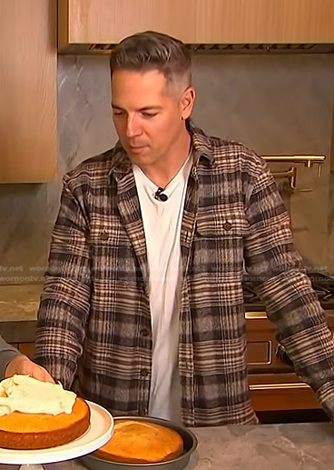 Jason Kennedy’s plaid shirt on Access Hollywood