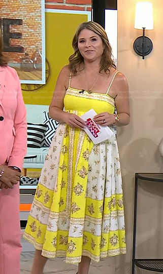 Jenna's yellow and white floral dress on Today