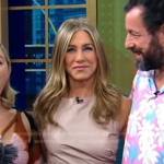 Jennifer Aniston’s beige leather dress on Good Morning America