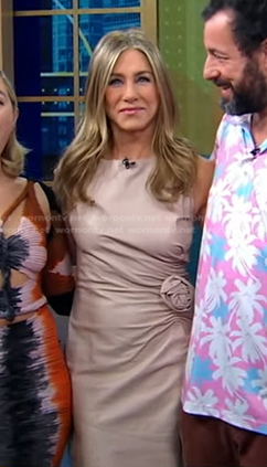 Jennifer Aniston’s beige leather dress on Good Morning America