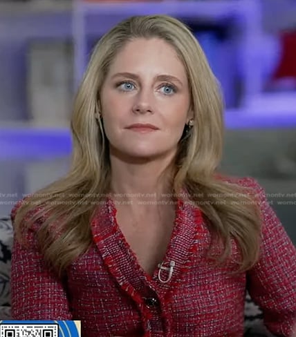 Jenny Jackson’s red tweed jacket on Good Morning America