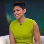 Jericka Duncan’s lime green dress on CBS Mornings