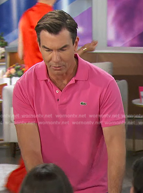 Jerry’s pink polo shirt on The Talk