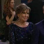 Jill’s navy sequin gown on The Young and the Restless