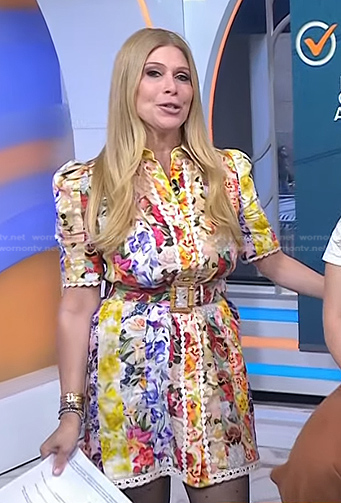 Jill’s floral belted shirtdress on Today