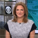 Jill Schlesinger’s speckled panel dress on CBS Mornings