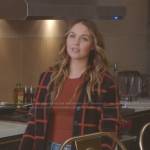 Jo’s black check cardigan on Greys Anatomy