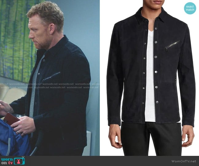 John Varvatos Suede Shirt Jacket worn by Owen Hunt (Kevin McKidd) on Greys Anatomy