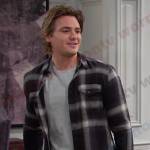 Johnny’s black plaid shirt on Days of our Lives