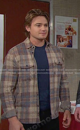 Johnny's plaid shirt on Days of our Lives