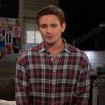Johnny’s plaid button down shirt on Days of our Lives
