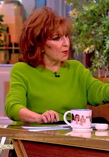 Joy's lime green ribbed sweater on The View