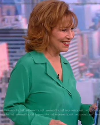 Joy’s green layered collar blouse on The View