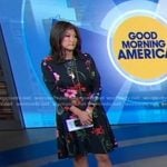 Juju Chang’s black floral dress on Good Morning America