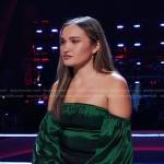 Kala Banham’s green off-shoulder top on The Voice