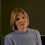Kate Snow’s blue pointelle knit sweater on Today