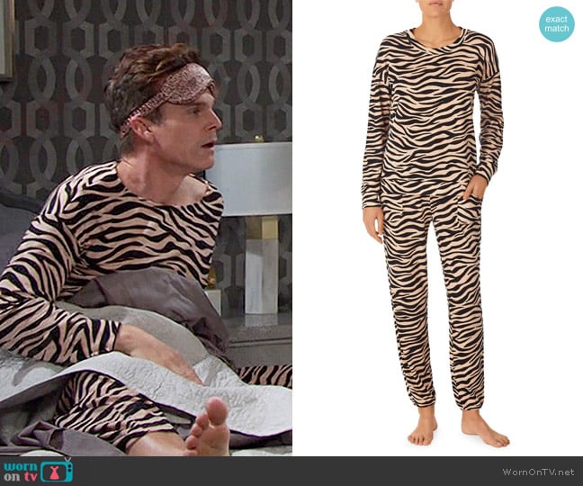 Kate Spade Print Pajamas worn by Leo Stark (Greg Rikaart) on Days of our Lives