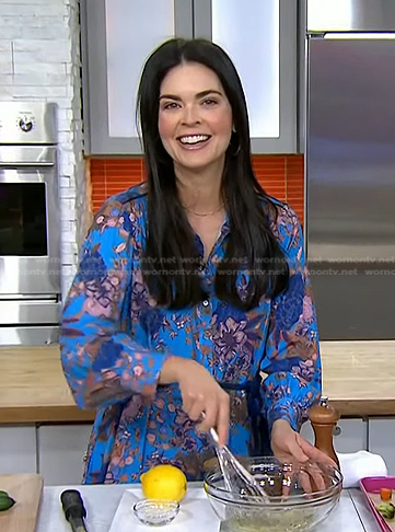 Katie Lee's blue floral dress on Today
