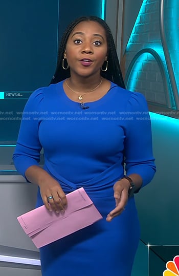 Kay Angrum’s blue twist-waist dress on NBC News Daily