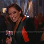 Kaylee Hartung’s colorblock plunge neck gown at The Oscars on Today