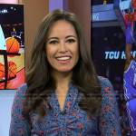 Kaylee Hartung’s blue floral top on Today