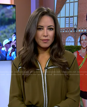 Kaylee Hartung’s green braid-trim blouse on Today
