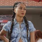 Keisha’s denim jeans and top on All American Homecoming