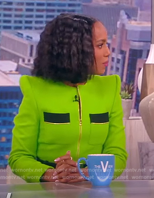Kerry Washington's green jacket on The Real Housewives of New Jersey