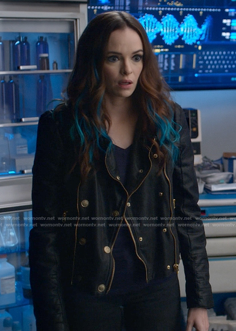 Khione's leather jacket on The Flash