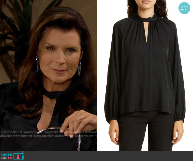 Kobi Halperin Kelli Blouse worn by Sheila Carter (Kimberlin Brown) on The Bold and the Beautiful