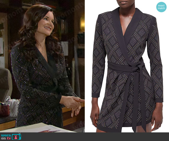 The Kooples Studded Mini Dress worn by Katie Logan (Heather Tom) on The Bold and the Beautiful