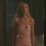 Lady Phoebe’s pink ribbon tie strapless mini dress on You