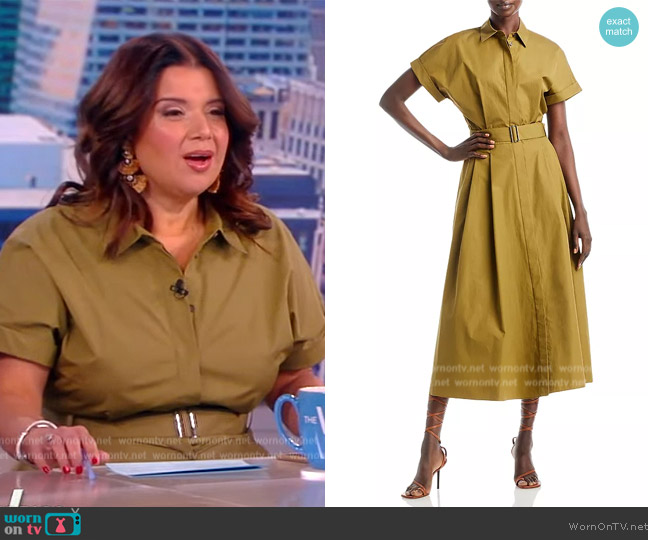 WornOnTV: Ana’s khaki belted midi dress on The View | Ana Navarro ...