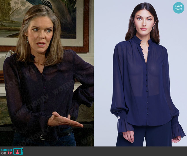 L'Agence Marion Blouse worn by Diane Jenkins (Susan Walters) on The Young and the Restless