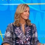 Lara’s floral v-neck blouse on Good Morning America