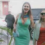 Julia’s green slit front dress on The Real Housewives of Miami