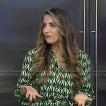 Laura Vitale’s green geometric print dress on Today